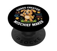 Cute Puppy Dog Kids Chaos Creator Children Boys Girl PopSockets Adhesive PopGrip