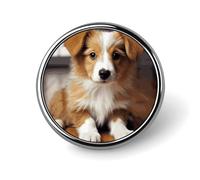 Cute Puppy Dog Round Badge Cute Brooch Hats Jackets Decor Personalized Lapel Pin Clothing Jewelry Accessories for Wedding Party Gift