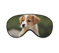 Cute Puppy Dog Sleep Mask for Women Men Side Sleeper Eye Cover with Adjustable Strap Soft Breathable Blackout Mask Slip-Free Deep Sleeping Travel Essentials