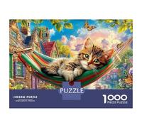 Cute Puppy in Fantasy Landscape Jigsaws 1000 Piece Puzzle Colourful Challenging Brainteasing Fit Together Perfectly for Adults Kids 70x50cm/1000pcs