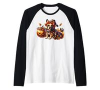 Cute Puppy in French Bulldog Halloween Costume Frenchie Mom Raglan Baseball Tee