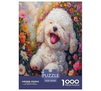 Cute Puppy Jigsaw Puzzles Puzzle for Adults Kids. 1000 Pieces Great Gifts Challenge Toy Educational Games Home Decoration for Educational Games Gifts 70x50cm/1000pcs
