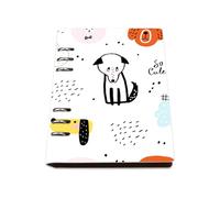 Cute Puppy Notebook, Pu Leather Notebooks, Lined Paper Notebook A5 Lined 180Pages/90Sheets, Notepads A5 for Writing, Workbook for Meeting, Revision Supplies Journal Diary