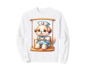 Cute Puppy Nurse on Swing Kawaii Dog Healthcare Sweatshirt
