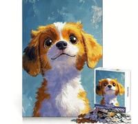 Cute Puppy Portrait Jigsaw Puzzles 1000 Pieces for Adults Stress Free Home Play Enjoyable Challenge Furniture Decor (50x75cm)
