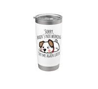 Cute Puppy: Sorry, brain's not Working, Try me Again Later Stainless Steel Insulated Tumbler