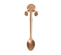 Cute Puppy Spoon 304 Stainless Steel Teaspoon Long Handle Coffee Sugar Dessert Appetizer Seasoning Bistro Hanging Cup Scooper Drinking Tools Kitchen Gadget