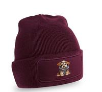 Cute Puppy Wearing Warm Puffer Jacket Beanie Dog Lovers Dogs Birthday Gift For Him And Her O/S