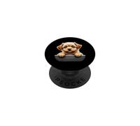Cute Puppy with Big Eyes - Fluffy Fur Lovers PopSockets Adhesive PopGrip