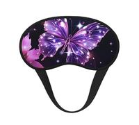 Cute Purple Butterfly Sleep Mask for Side Sleeper, Blackout Eye Mask for Women Men, Zero Pressure Sleeping Masks Soft Breathable Eye Cover Comfortable Blindfold Eyeshade for Night Sleep