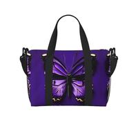 Cute Purple Butterfly Travel Bags, Weekender Carry On for Women, Sports Gym Bag, Workout Duffel Bag,Overnight