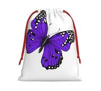 Cute Purple Butterfly Ultra Soft Velvet Gift Bag, Stylish Design, Preferred For Holidays
