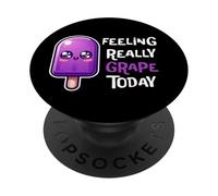 Cute Purple Creamsicle Feeling Grape Today Ice Cream Pun PopSockets Adhesive PopGrip