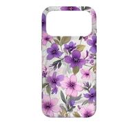 Cute Purple Ditsy Cherry Blossoms Pink Flower Pattern Floral Case for iPhone 17 Pro Max