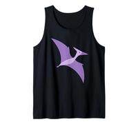 Cute Purple Flying Pterodactyl Dino Cartoon Prehistoric Art Tank Top