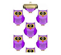 Cute Purple Owls Clipboard Writing Clipboard Letter Size Clipboards with Low Profile Metal Clip for Classrooms, Restaurants, School