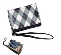 Cute Purses for Teens Cute Bifold Storage Pouch | Large Capacity Multiple Card Slots Little Girl Bifold Plaid Purse for Teenage Adult Women Mother Children Shopping Birthday
