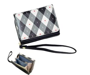 Cute Purses for Teens Large Capacity Wallet | Large Capacity Multiple Card Slots Little Girl Bifold Plaid Purse for Teenage Adult Women Mother Birthday Holiday Travel