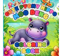 Cute Pygmy Hippo Moo Deng: Coloring Book For Kids