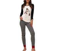 Cute Pyjamas Women Christmas Pyjamas For Women Uk Autumn And Winter Sets Europe And The States Christmas Old Man Home Two Sets Of Pajamas Leopard Print For Ladies Plus Size Black Xxl