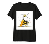 Cute Queen Bee Royal Crown Sketch Premium T-Shirt