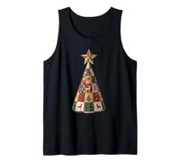 Cute Quilted Patchwork Christmas Tree Festive Holidays Tank Top