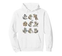 Cute Quirky Patchwork Steampunk Raccoons Funny Poses Pullover Hoodie