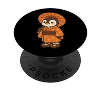 Cute Quirky Penguin Big Eyes Cartoon Comic Design PopSockets Adhesive PopGrip