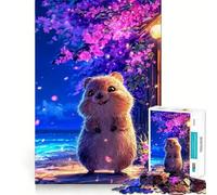Cute Quokka by The Sea 1000 Piece Jigsaws for Adults Stress Free Nice Thick Happy Challenge Premium Gift (38x52cm)