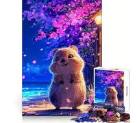 Cute Quokka by The Sea 1000 Piece Jigsaws for Adults Stress Free Nice Thick Happy Challenge Premium Gift (38x52cm)