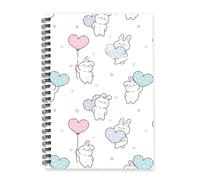 Cute Rabbit and Heart Diary 2026 A5 To Do List Notebook Organiser Diary 2026 for Men Planner for Wedding Week To View Monthly Year Planner with Dotted Line Note Page Slim