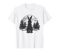 Cute Rabbit Animal Full Moon At Night - Funny Pet Bunny T-Shirt