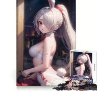 Cute Rabbit Anime Girl for Adults 1000 Piece Jigsaw Puzzle DownTime Game Indoor Play Fun Challenge Wall Accent (50x75cm)