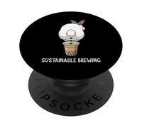 Cute Rabbit Boba Bunny funny Bubble Tea PopSockets Adhesive PopGrip