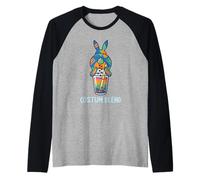 Cute Rabbit Boba Bunny Funny Bubble Tea Raglan Baseball Tee
