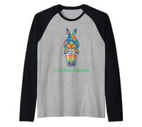 Cute Rabbit Boba Bunny Funny Bubble Tea Raglan Baseball Tee