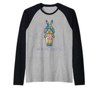 Cute Rabbit Boba Bunny Funny Bubble Tea Raglan Baseball Tee