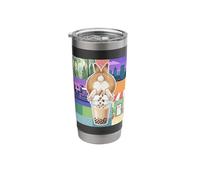 Cute Rabbit Boba Bunny Funny Bubble Tea Stainless Steel Insulated Tumbler
