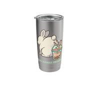 Cute Rabbit Boba Bunny Funny Bubble Tea Stainless Steel Insulated Tumbler