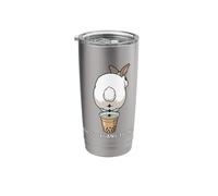 Cute Rabbit Boba Bunny Funny Bubble Tea Stainless Steel Insulated Tumbler