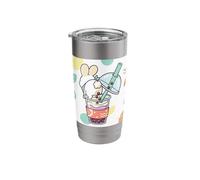Cute Rabbit Boba Bunny Funny Bubble Tea Stainless Steel Insulated Tumbler