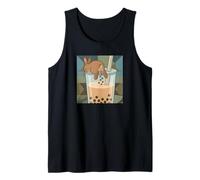 Cute Rabbit Boba Bunny Funny Bubble Tea Tank Top