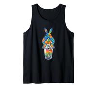 Cute Rabbit Boba Bunny Funny Bubble Tea Tank Top