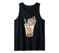 Cute Rabbit Boba Bunny Funny Bubble Tea Tank Top