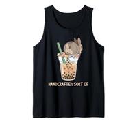Cute Rabbit Boba Bunny Funny Bubble Tea Tank Top