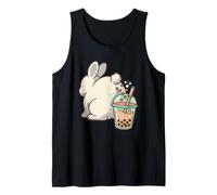 Cute Rabbit Boba Bunny Funny Bubble Tea Tank Top