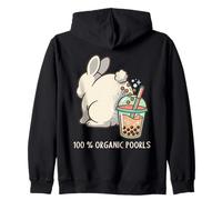 Cute Rabbit Boba Bunny funny Bubble Tea Zip Hoodie
