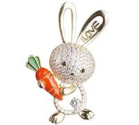 Cute Rabbit Brooches Pin for Women Cartoon Animal Bunny Lapel Pins Badge Bag Hat Decor Corsage Cardigan Jewelry Gifts