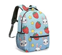 Cute Rabbit Bunny Garden All Over Print Kids Backpack for School Girls Boys 16 Inch Waterproof Travel Fashion Bag (10)