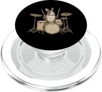 Cute Rabbit Bunny Playing Drums Rabbits Drummer Music PopSockets PopGrip for MagSafe